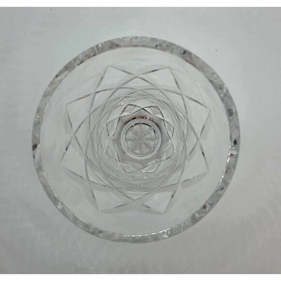 Waterford Crystal Kinsale Vase Cut Diamond Pattern Footed 7" Tall Vtg - Picture 3 of 9